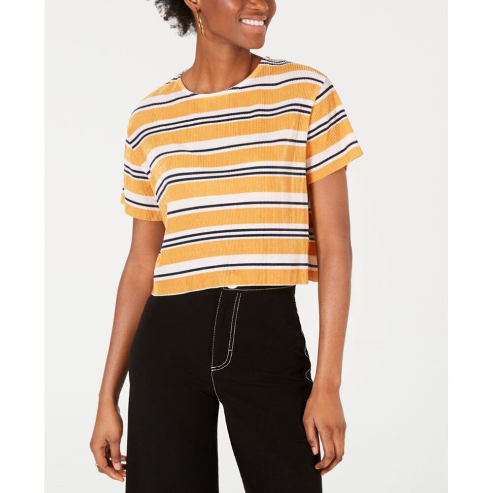 House Of Polly Striped Cropped T-Shirt